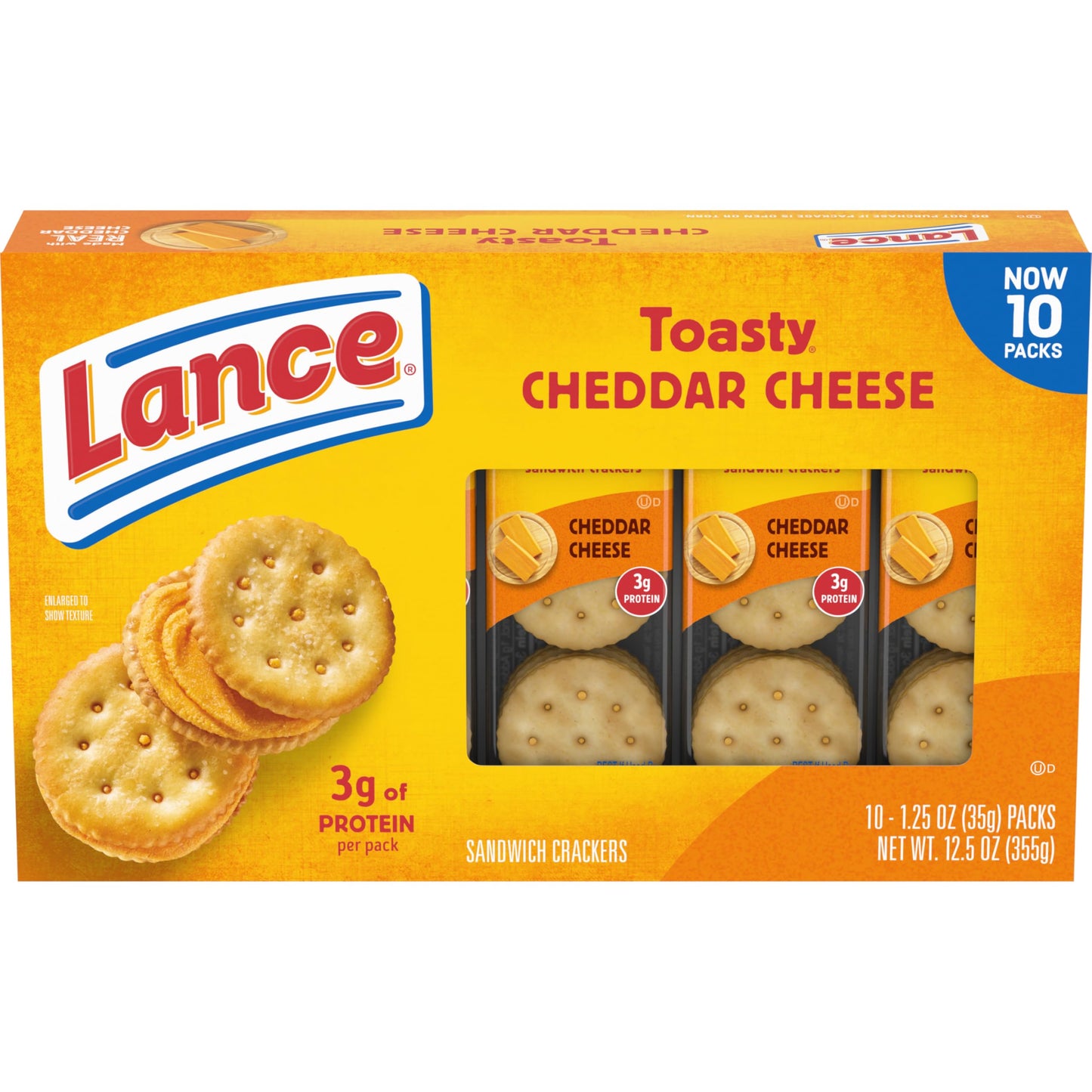 Lance Sandwich Crackers, Variety Pack, 3 Flavors, 20 Individually Wrapped Packs, 6 Sandwiches Each