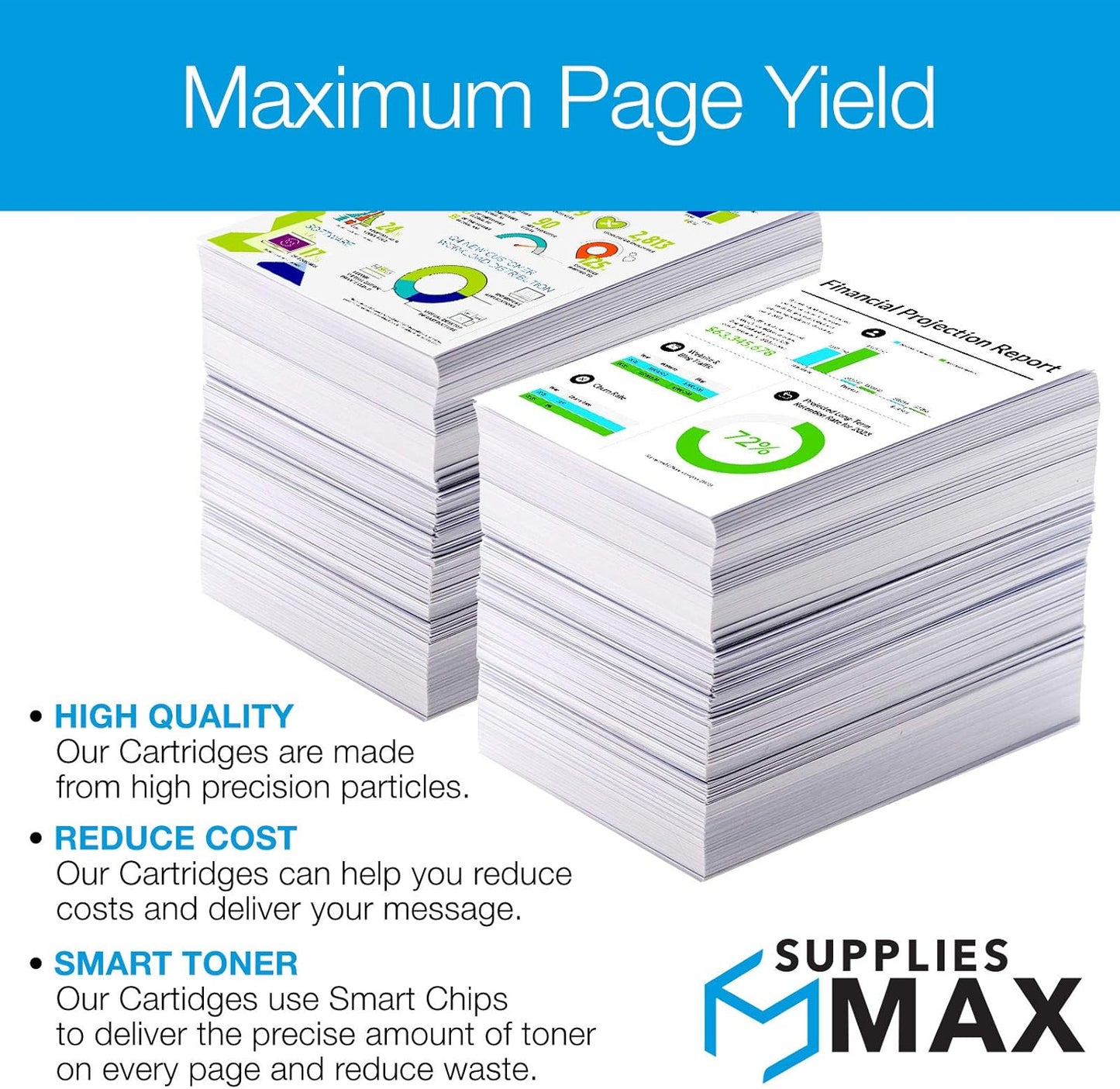 Compatible Replacement for Lexmark MS-410/MS-415/MS-510/MS-610 Series GSA High Yield Toner Cartridge (5/PK-10000 Page Yield) (NO. 501X) (50F0X0G_5PK)