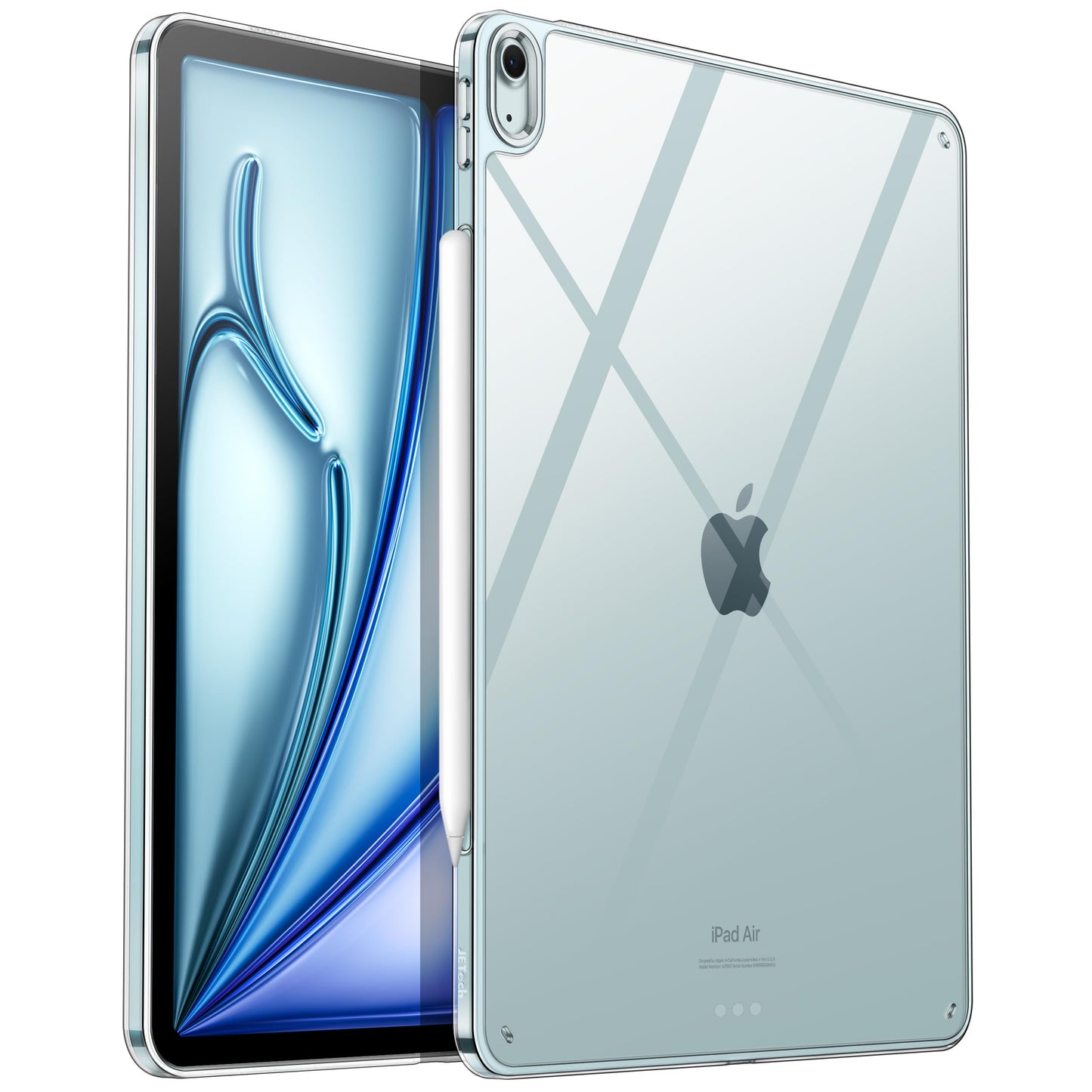JETech Clear Case for iPad Pro 13-Inch M5/M4 (2025/2024), Anti-Yellowing Transparent Shockproof Slim Tablet Back Cover with Hard PC Back and Soft TPU Bumper