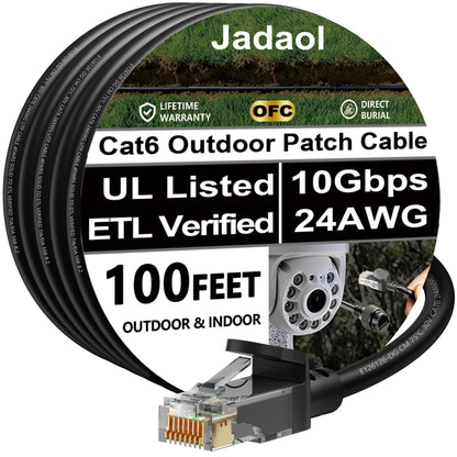 Jadaol Cat 6 Ethernet Cable 50 ft, 10Gbps Support Cat8 Cat7 Network, Flat RJ45 LAN Patch Cable, High-Speed Wired Internet Cable for Router, Modem, Switch, Gaming Consoles, PC, Streaming Devices, White
