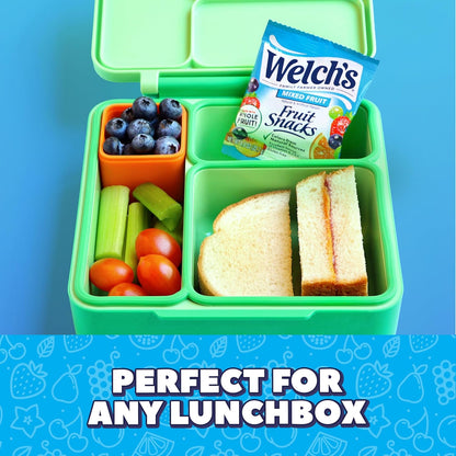 Welch's Fruit Snacks, Mixed Fruit & Mango Peach Snack Box, Gluten Free, 0.8oz Snack Packs (Pack of 60)