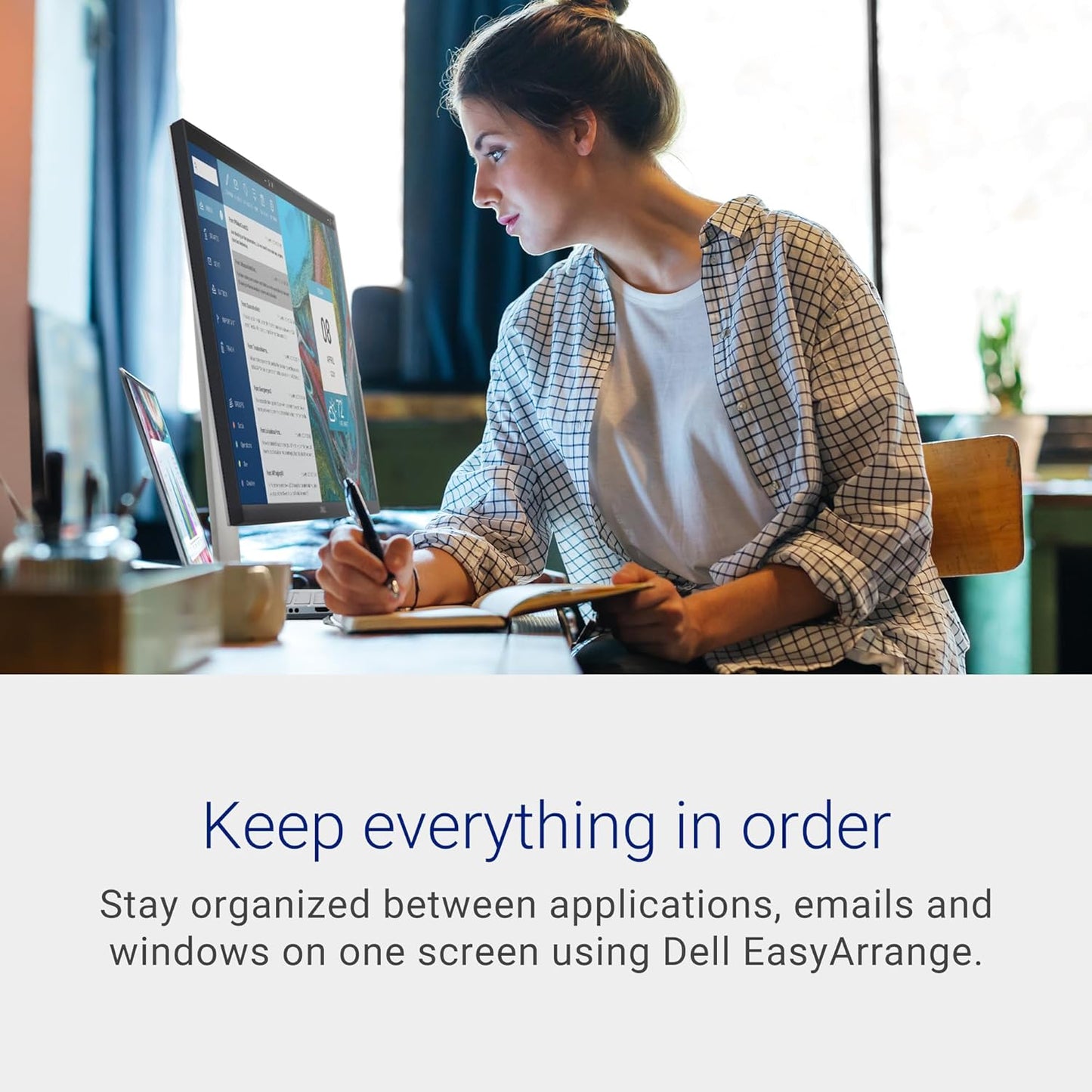Dell S2721QS Monitor 27 Inch, 4K UHD (3840 x 2160) IPS Display, Ultra-Thin Bezel, AMD FreeSync, HDMI, DisplayPort, VESA Certified - Silver