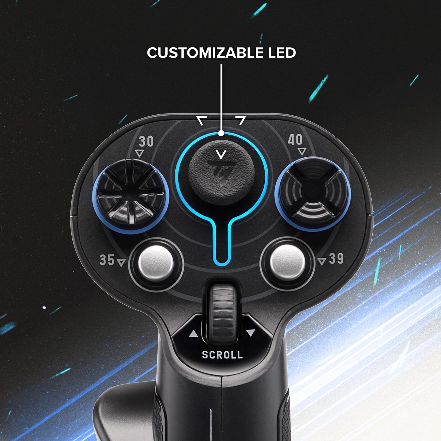 Thrustmaster Sol-R2 HOSAS Dual Flight Joysticks - Hall Effect Technology, 88 Buttons Space Sim Joystick for Flight Simulator - Compatible with PC