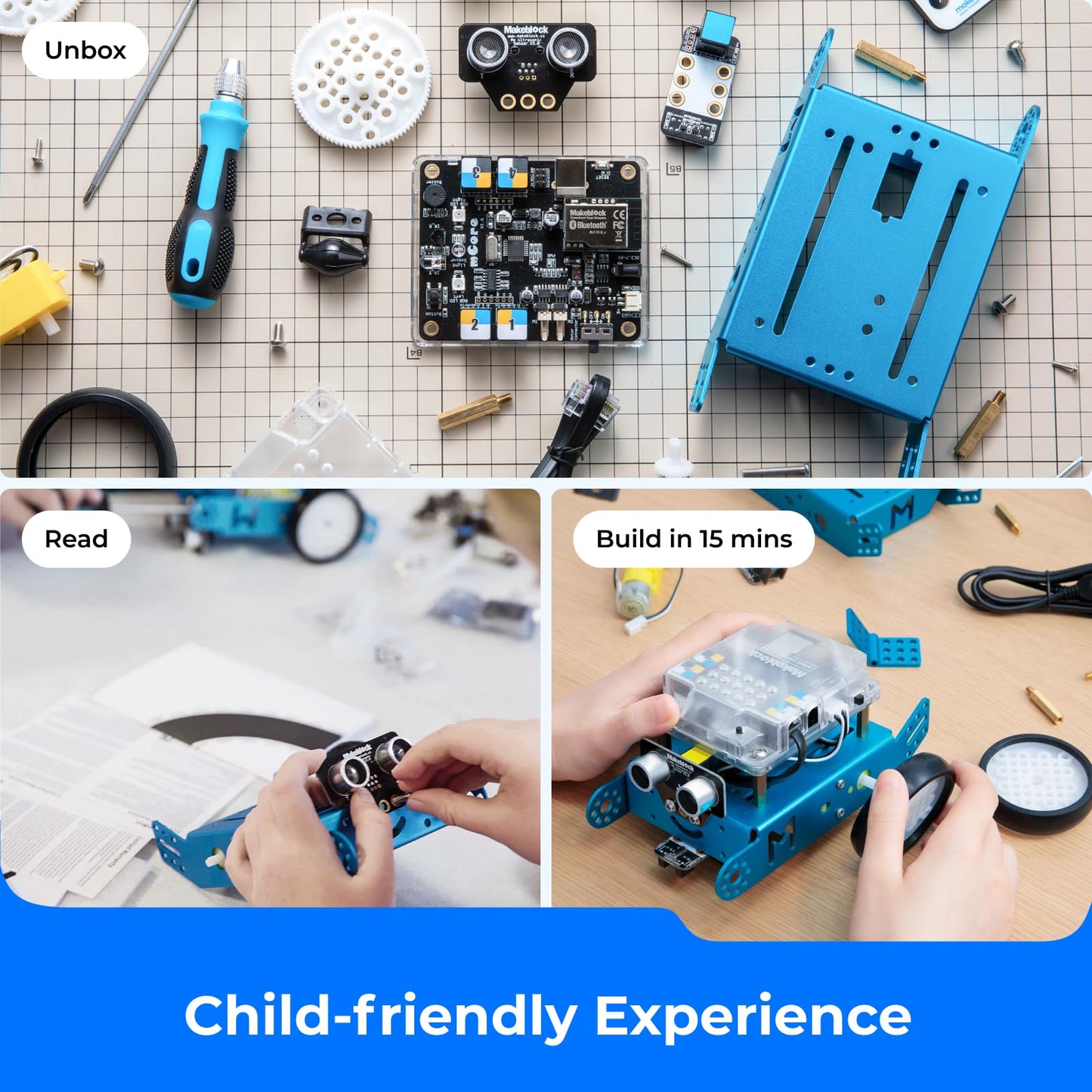 Makeblock mBot Robot Kit, Robotics for Kids Ages 8-12 Learn to Code with Scratch & Arduino, STEM Toys Science Kits for Kids Age 8-12 Boys and Girls Age 8+