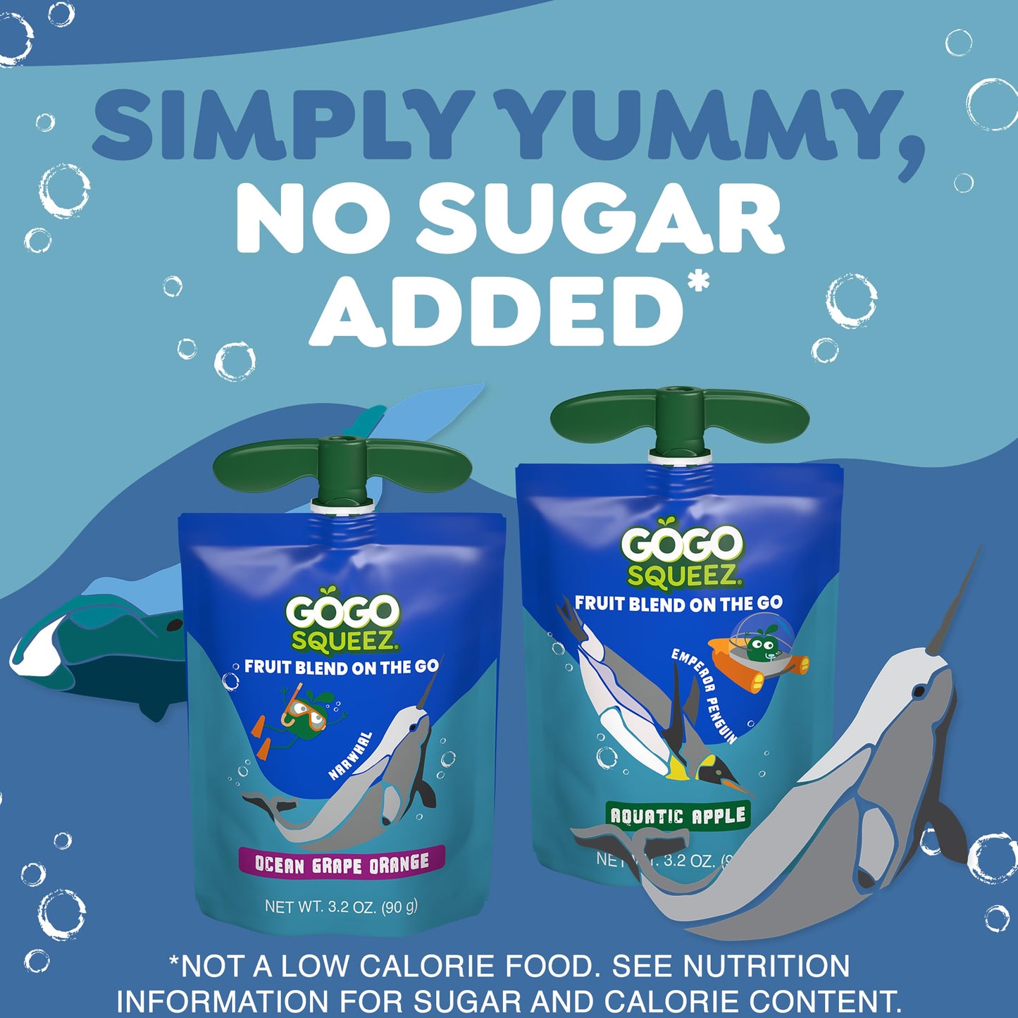 GoGo squeeZ No Sugar Added Applesauce and Fruit Puree Variety Pack, Apple, Mango & Banana, 3.2 oz Pouches (Pack of 20), Fruit Snacks for Kids, Gluten Free, Nut Free, Recloseable Cap, BPA Free