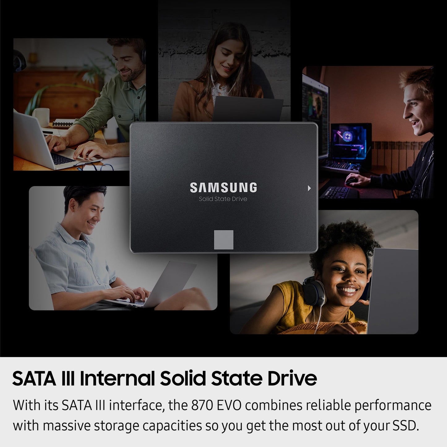 Samsung 870 EVO SATA III SSD 1TB 2.5” Internal Solid State Drive, Upgrade PC or Laptop Memory and Storage for IT Pros, Creators, Everyday Users, MZ-77E1T0B/AM
