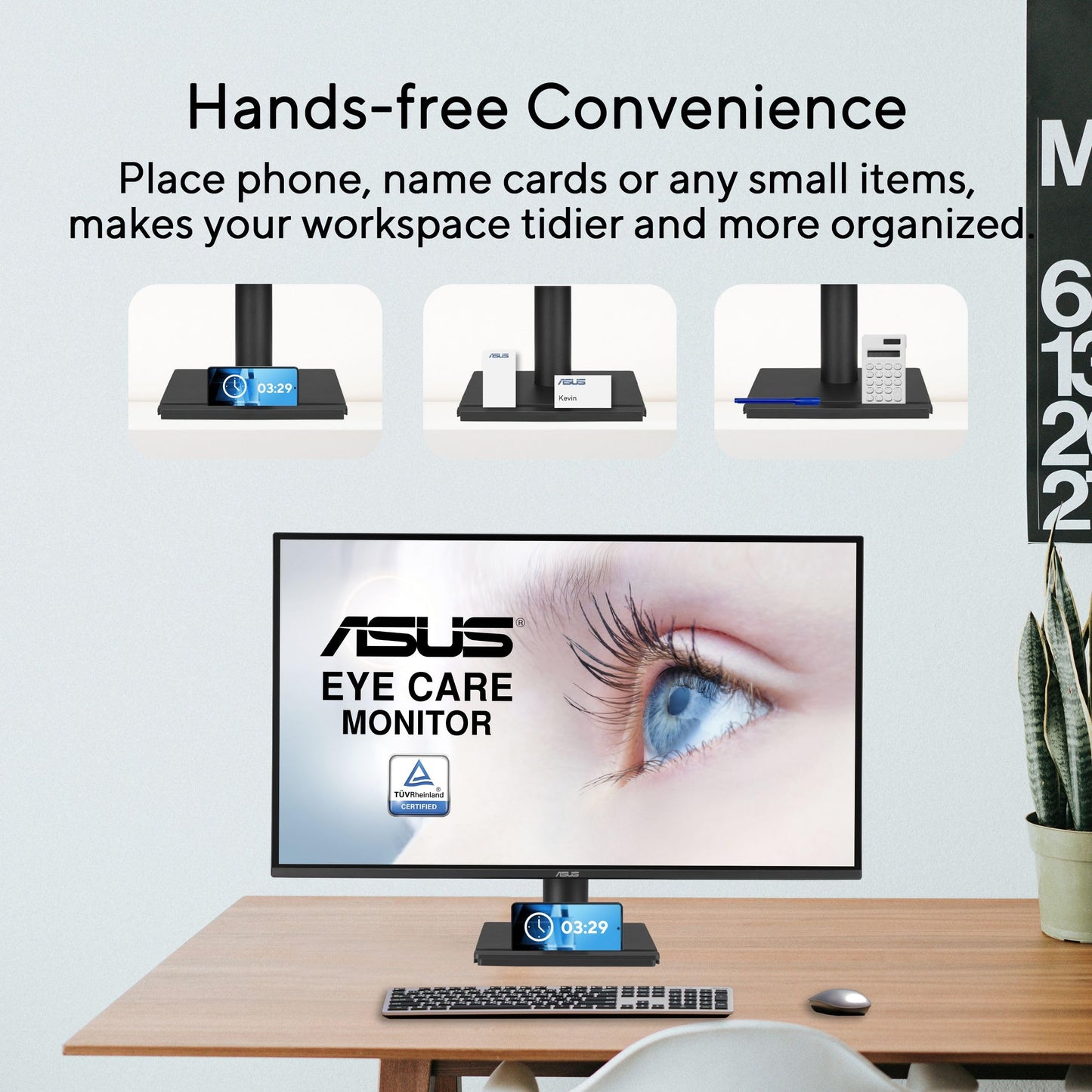 ASUS 27 Inch Desktop Monitor - Full HD (1920 x 1080), IPS, 75Hz, Adaptive-Sync, HDMI, D-Sub, Frameless - VA27EHE