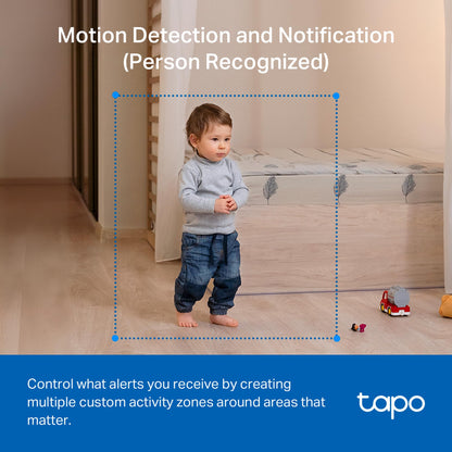 TP-Link Tapo Pan/Tilt Security Camera for Baby Monitor, Pet Camera w/Motion Detection, 1080P, 2-Way Audio, Night Vision, Cloud & SD Card Storage, Works with Alexa & Google Home (Tapo C200)