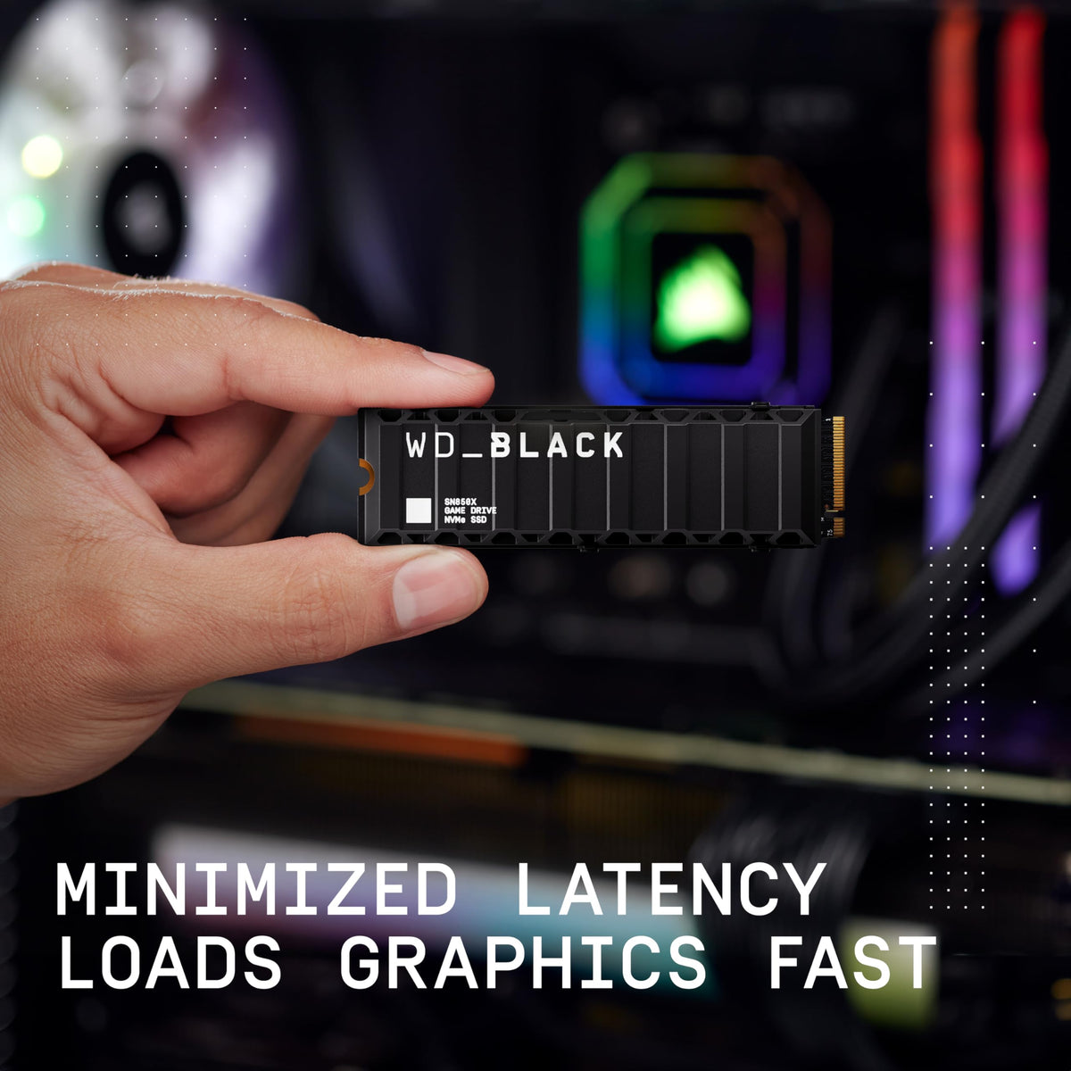 WD_BLACK SN850X 1TB NVMe SSD - M.2 2280, Up to 7,300 MB/s Read speeds, Up to 6,300 MB/s write speeds, Gaming Expansion, High Performance Internal Solid State Drive - WDS100T2X0E