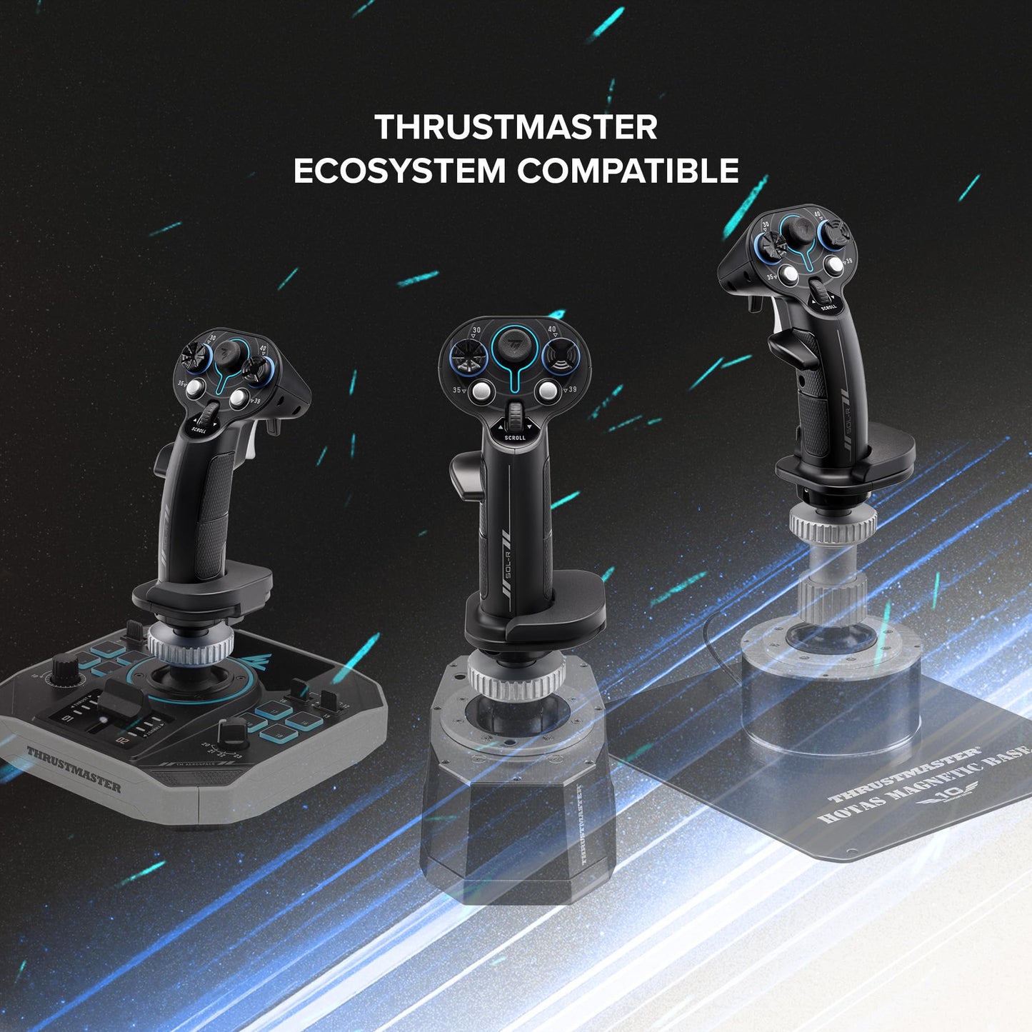 Thrustmaster Sol-R2 HOSAS Dual Flight Joysticks - Hall Effect Technology, 88 Buttons Space Sim Joystick for Flight Simulator - Compatible with PC