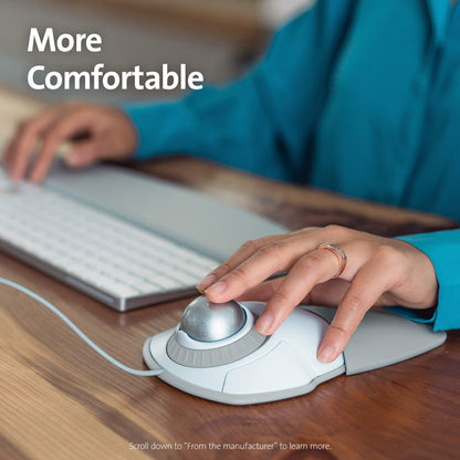 Kensington Orbit Trackball Mouse with Scroll Ring (K72337US), 4 1/2X5 1/2X2"