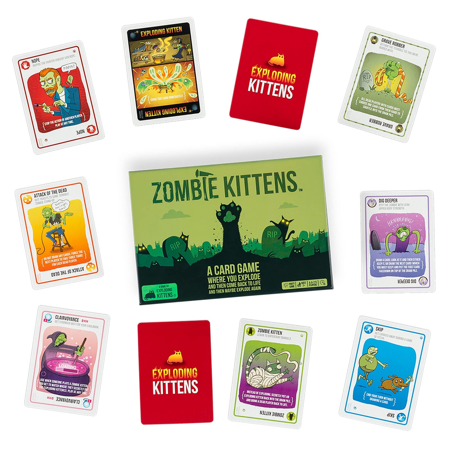 Exploding Kittens Original Edition - 2-5 Players - Ages 7+ - 15 Minutes to Play - High Stakes Card Game - Party Game, Family Game Night, Kid and Adult Card Game