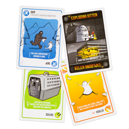 Exploding Kittens Original Edition - 2-5 Players - Ages 7+ - 15 Minutes to Play - High Stakes Card Game - Party Game, Family Game Night, Kid and Adult Card Game