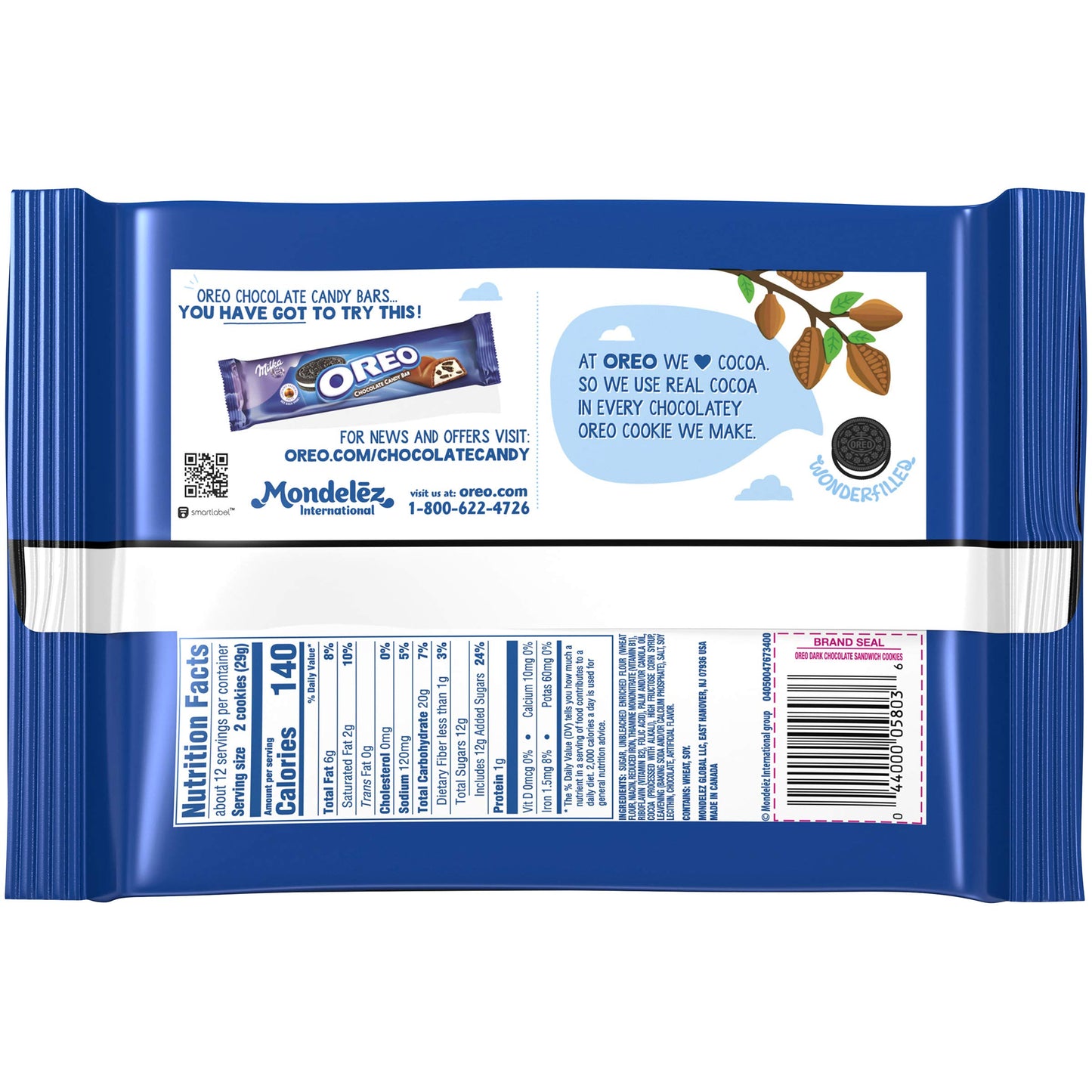 OREO Chocolate Sandwich Cookies, 20 Snack Packs (2 Cookies Per Pack)