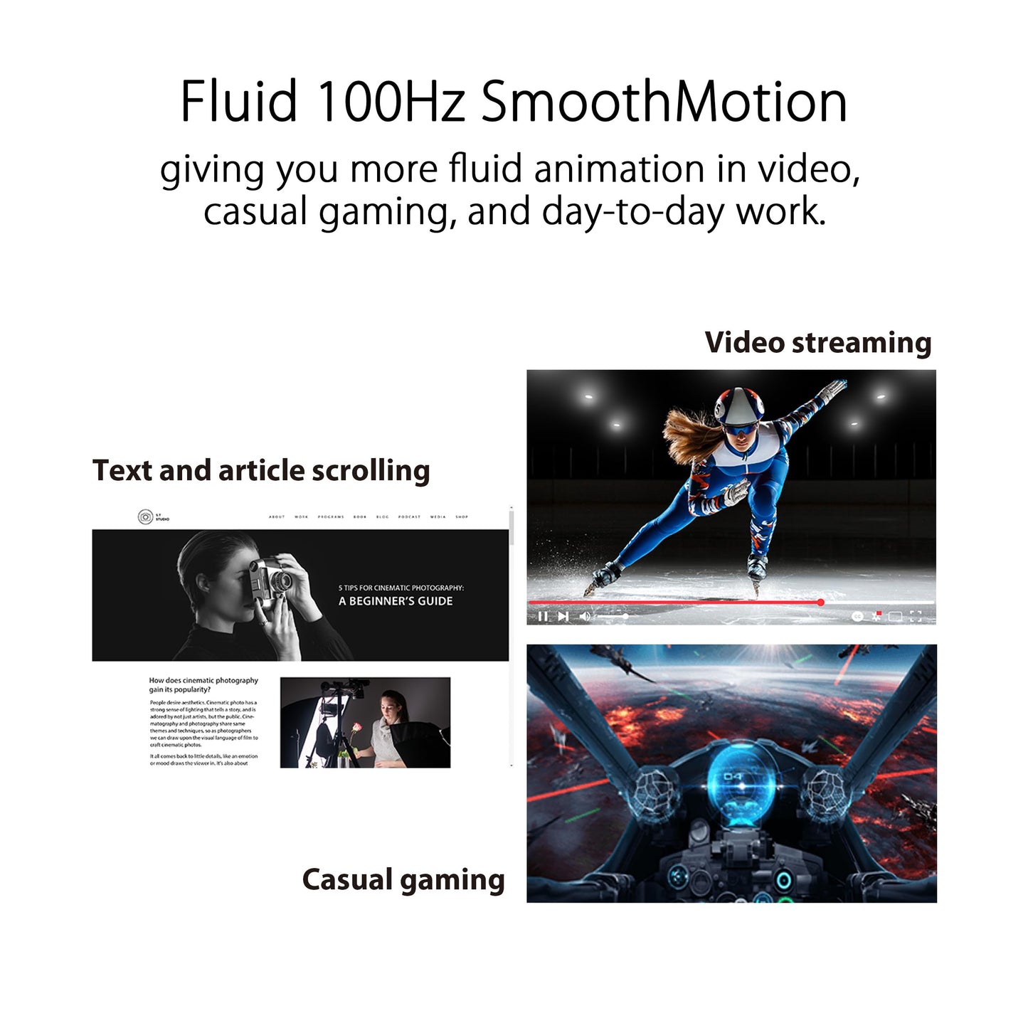 ASUS 27 Inch Desktop Monitor - Full HD (1920 x 1080), IPS, 75Hz, Adaptive-Sync, HDMI, D-Sub, Frameless - VA27EHE