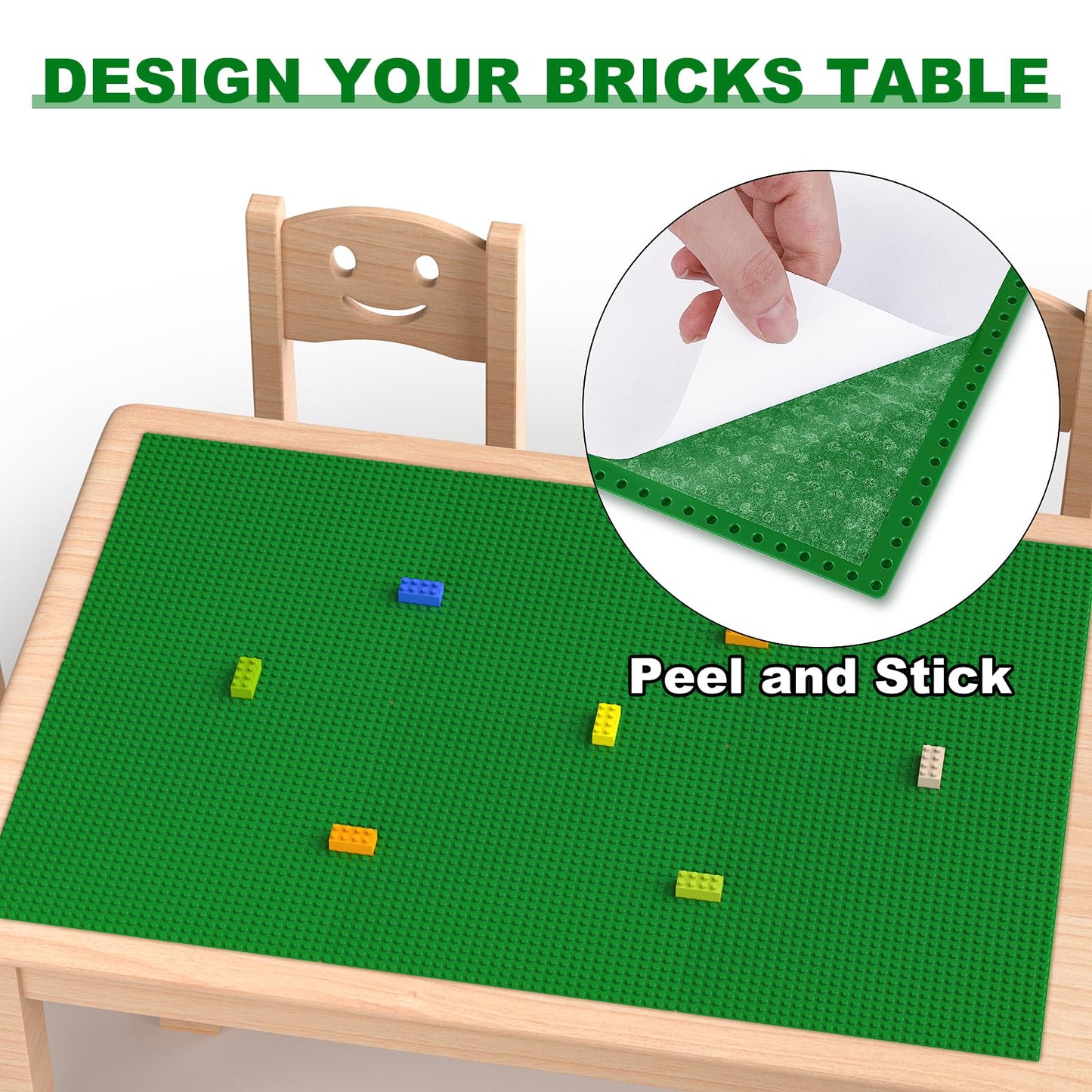 Pokiiulk Classic Gray Baseplates, 32x32 Studs Square Base Plates for Play or Display Bricks Creations, Compatible with Classic Legos, 10" x 10", Pack of 2, Perfect for City Streets, Castle, Mountains