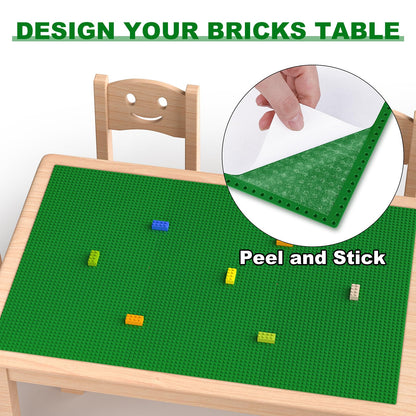 Pokiiulk Classic Gray Baseplates, 32x32 Studs Square Base Plates for Play or Display Bricks Creations, Compatible with Classic Legos, 10" x 10", Pack of 2, Perfect for City Streets, Castle, Mountains