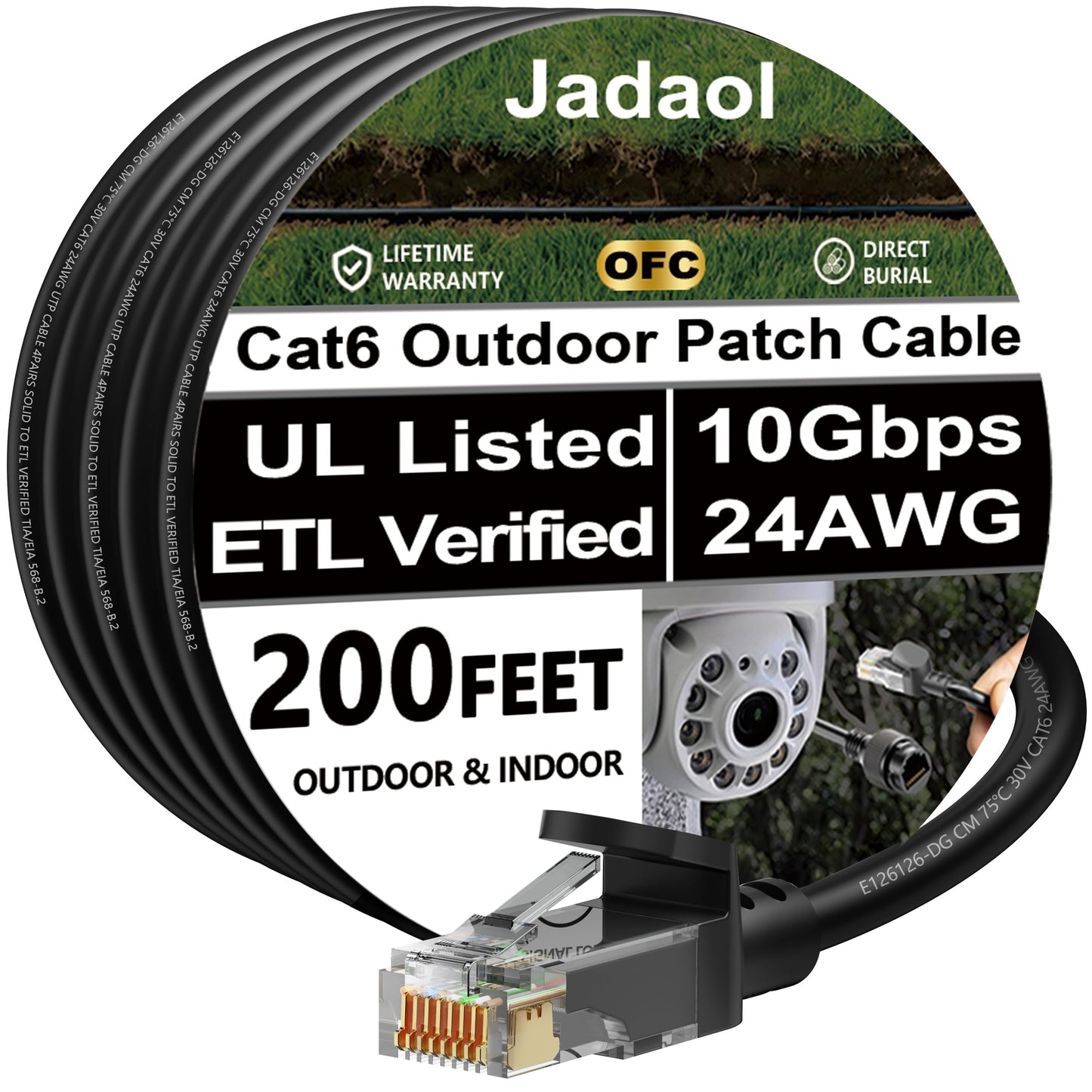 Jadaol Cat 6 Ethernet Cable 50 ft, 10Gbps Support Cat8 Cat7 Network, Flat RJ45 LAN Patch Cable, High-Speed Wired Internet Cable for Router, Modem, Switch, Gaming Consoles, PC, Streaming Devices, White