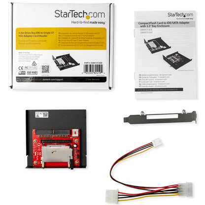 StarTech.com 3.5in Drive Bay IDE to Single CF SSD Adapter Card Reader, TAA (35BAYCF2IDE)