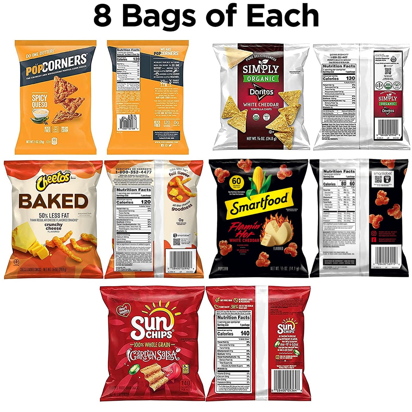 Frito-Lay Ultimate Smart Care Package 2.0, Variety Assortment of Snacks (Pack of 40)