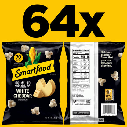 Smartfood Popcorn, White Cheddar, 1 Ounce (Pack of 64)