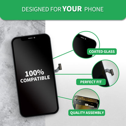 Compatible with iPhone XR Premium LCD Screen Replacement 6.1 inch (Model A1984, A2105, A2106, A2108) High Resolution Display digitizer Assembly Touch Screen