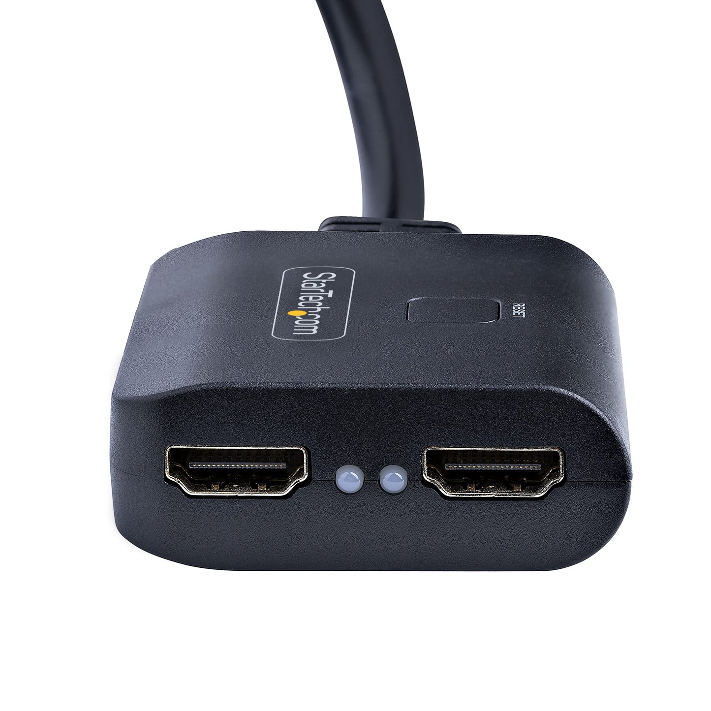 StarTech.com 4K HDMI Splitter 1 In 2 Out - 4K 30Hz HDMI 1.4 2 Port Video Splitter Box -with high speed HDMI cable, USB power cable - Black (ST122HD4KU)