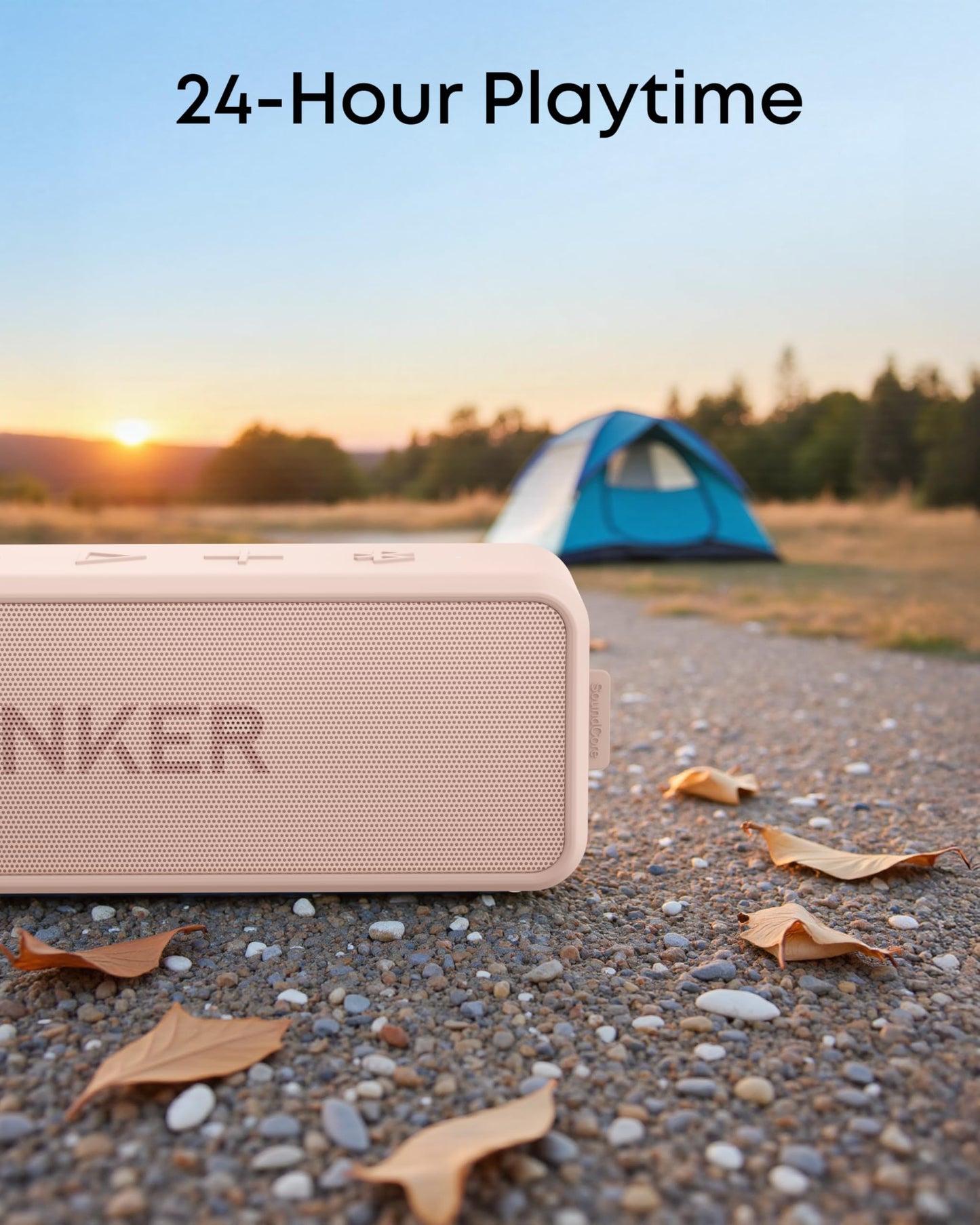 Anker Soundcore 2 Portable Bluetooth Speaker with Stereo Sound, Bluetooth 5, Bassup, IPX7 Waterproof, 24-Hour Playtime, Wireless, Speaker for Home, Outdoors, Travel