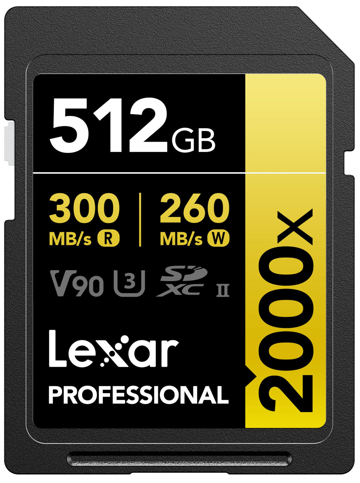 Lexar 256GB 2000x SD Memory Card, 300MB/s Read, 8K, V90, U3, UHS-II