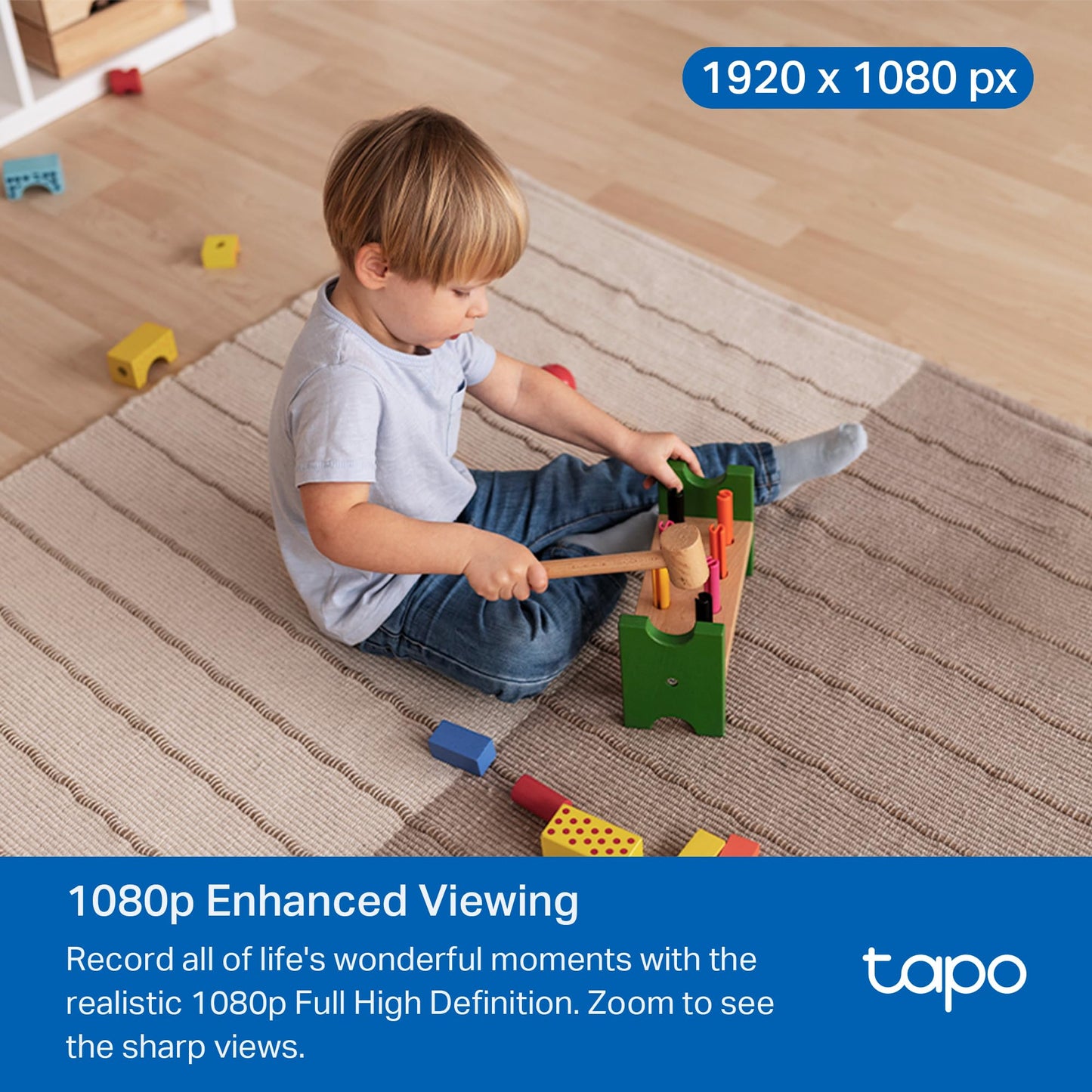 TP-Link Tapo Pan/Tilt Security Camera for Baby Monitor, Pet Camera w/Motion Detection, 1080P, 2-Way Audio, Night Vision, Cloud & SD Card Storage, Works with Alexa & Google Home (Tapo C200)