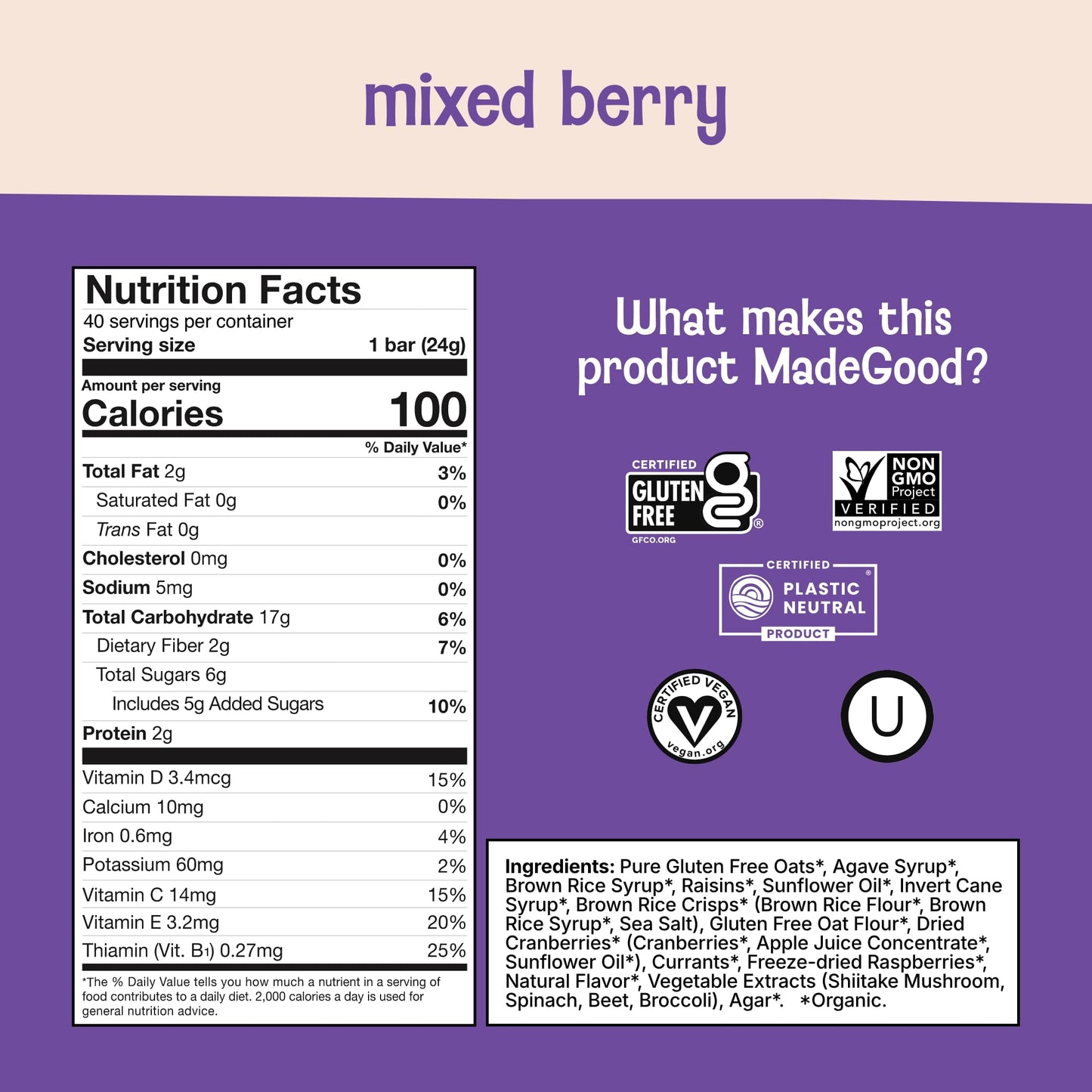 MadeGood Granola Variety Pack, Crunchy Squares, Bites, Bars, and Morning Bars for Breakfast and Healthy Snacking, Organic and Gluten Free, 36 Pack