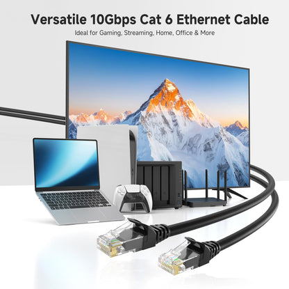Cable Matters 10Gbps Snagless Cat 6 Ethernet Cable - 20ft, Cat 6 Cable, Cat6 Cord, Ethernet Cord, Black