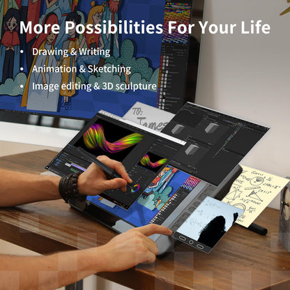 GAOMON PD1161 Drawing Tablet with Screen, Digital Art Tablet with Battery-Free Stylus, Tilt, 8 Shortcut Keys for Paint, Design, Illustration, Editing, 11.6-inch Graphics Tablet for Mac, Windows PC