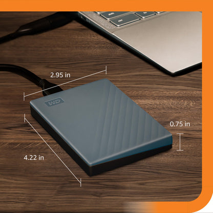 WD 5TB My Passport, Portable External Hard Drive, Black, backup software with defense against ransomware, and password protection, USB 3.1/USB 3.0 compatible - WDBPKJ0050BBK-WESN