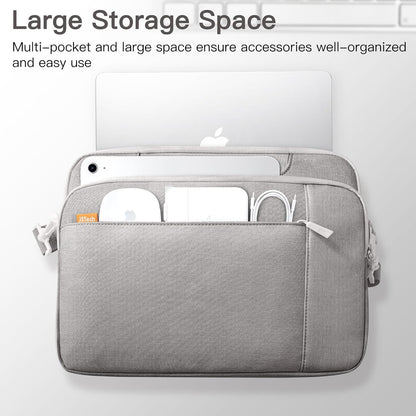 JETech 13 13.3 14 Inch Laptop Bag Case, Waterproof Computer Sleeve Cover Compatible with MacBook Neo (A18 Pro), MacBook Air/Pro 13/14, Surface Book 13.5, HP Pavilion 14 (Light Grey)