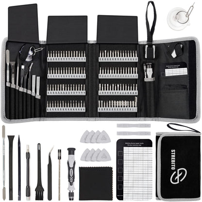 STREBITO Electronics Precision Screwdriver Sets 142-Piece with 120 Bits Magnetic Repair Tool Kit for iPhone, MacBook, Computer, Laptop, PC, Tablet, PS4, Xbox, Nintendo, Game Console