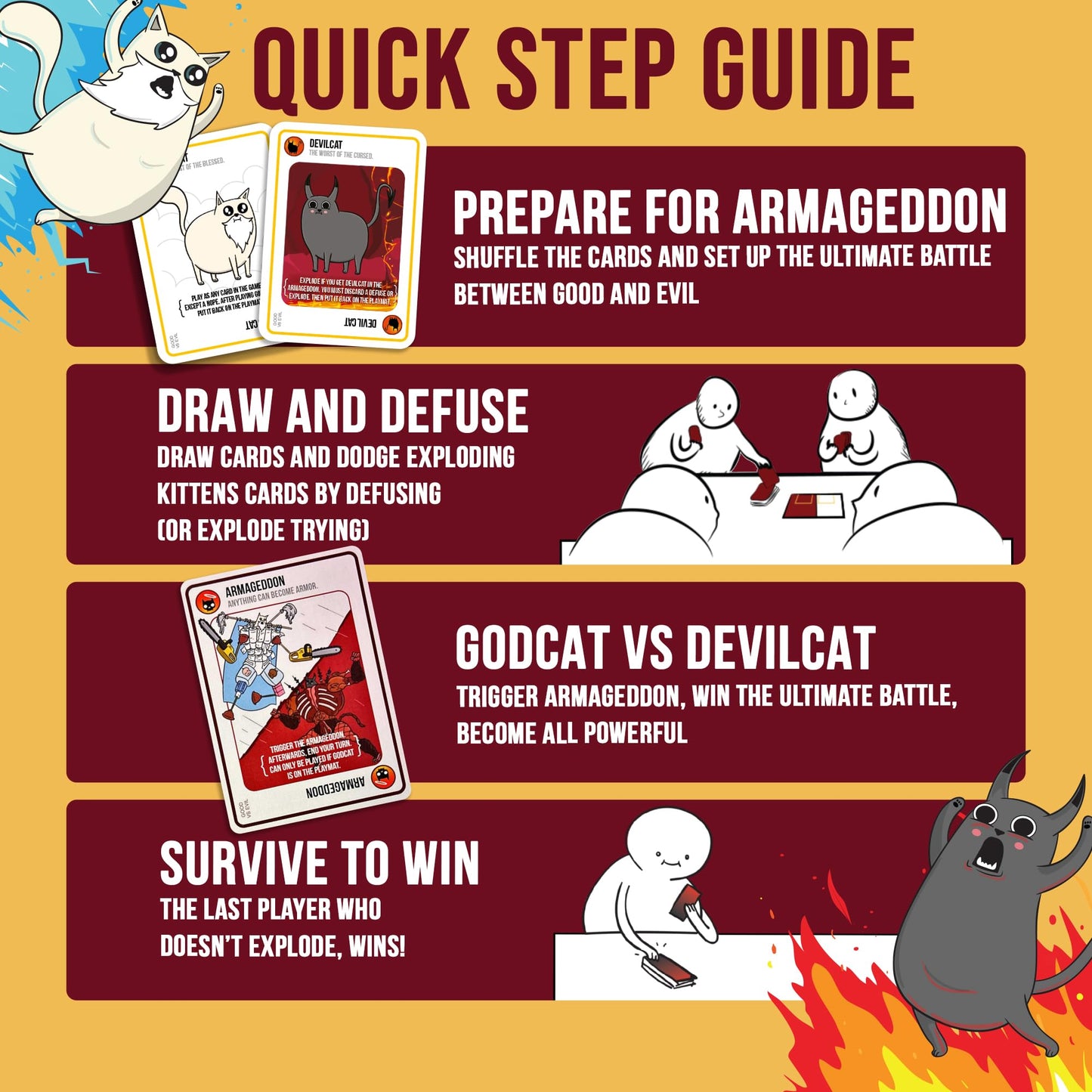 Exploding Kittens Original Edition - 2-5 Players - Ages 7+ - 15 Minutes to Play - High Stakes Card Game - Party Game, Family Game Night, Kid and Adult Card Game