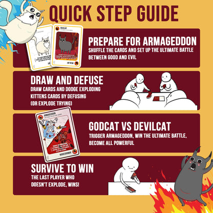 Exploding Kittens Original Edition - 2-5 Players - Ages 7+ - 15 Minutes to Play - High Stakes Card Game - Party Game, Family Game Night, Kid and Adult Card Game