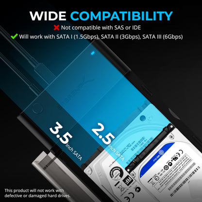 SABRENT USB 3.0 to SATA Hard Drive Docking Station, 2.5/3.5in (EC-DFLT)