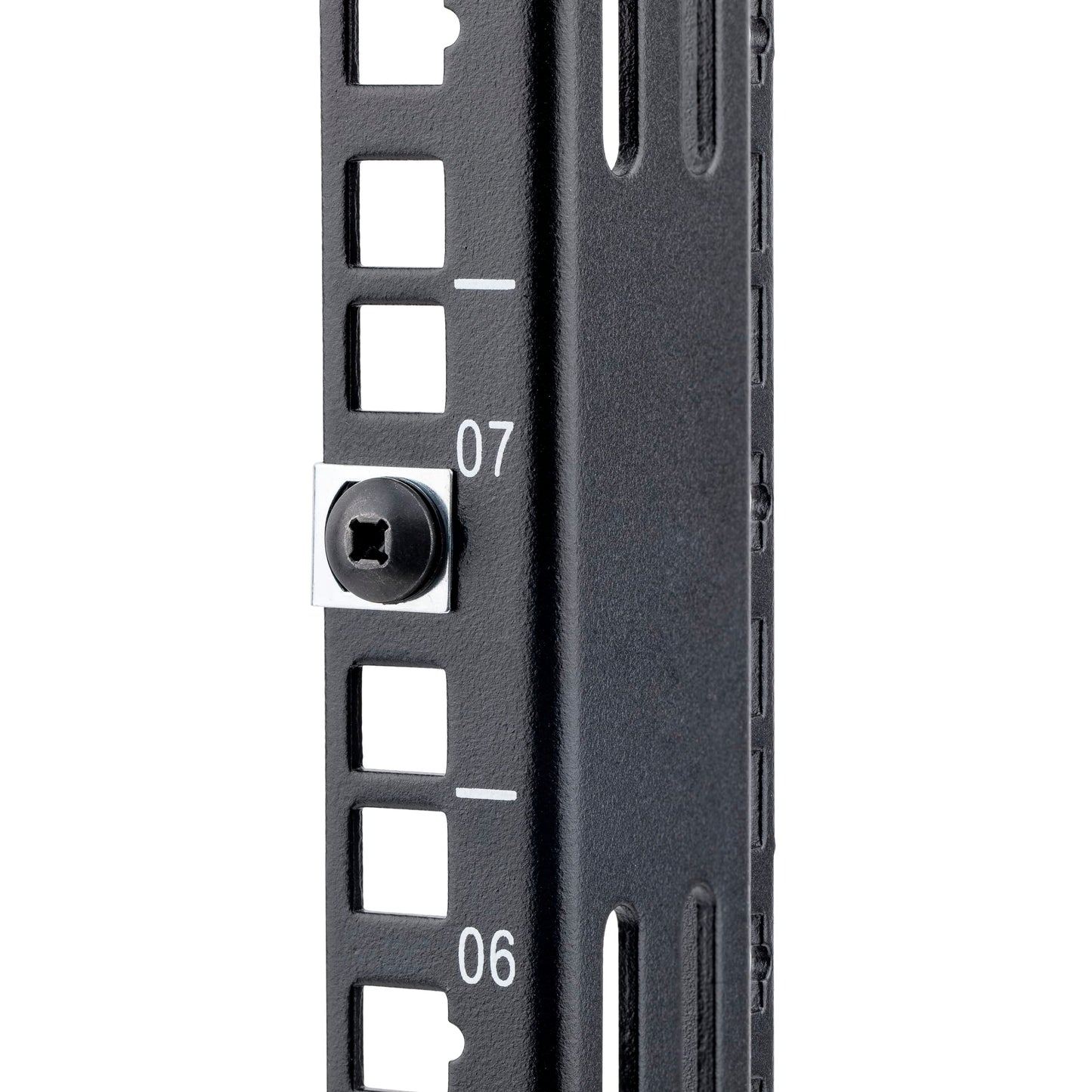 StarTech 50-Pack 10-32 19mm Screws and Square Hole Clip Nuts for 19" or 10" Server Racks, Cabinets and Enclosures, Black and Silver - TAA