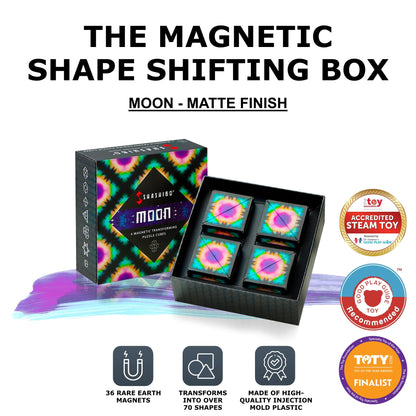 Shashibo Shape Shifting Box - Award-Winning STEM Fidget Toy with Ultra Strong Magnets - Puzzle Cube Transforms Into 100+ Shapes, Perfect Sensory Gift for Kids, Teens, and Adults (Spaced Out)
