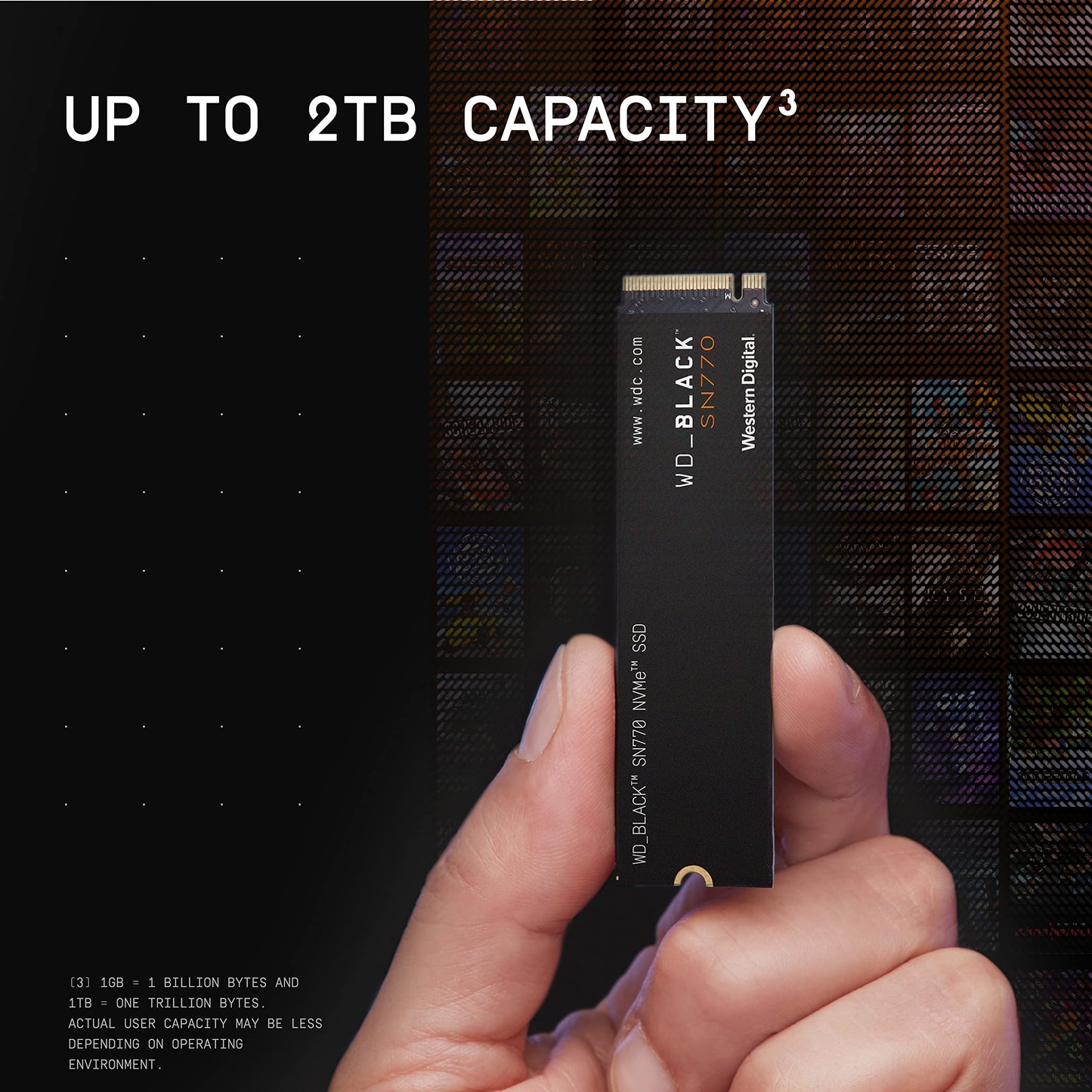 WD_BLACK 1TB SN770 NVMe Internal Gaming SSD Solid State Drive - Gen4 PCIe, M.2 2280, Up to 5,150 MB/s - WDS100T3X0E - [Previous Generation]