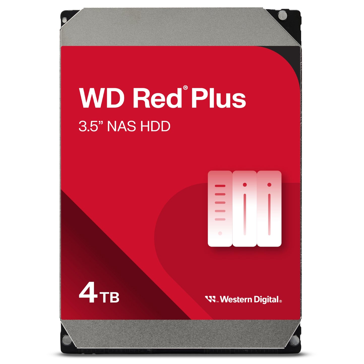 Western Digital 4TB WD Red Plus NAS Internal Hard Drive HDD - 5400 RPM, SATA 6 Gb/s, CMR, 128 MB Cache, 3.5" -WD40EFZX