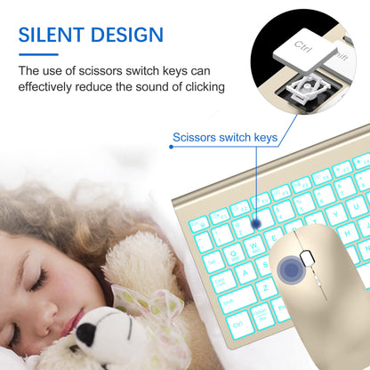 TopMate Wireless Keyboard and Mouse Ultra Slim Combo, 2.4G Silent Compact USB 2400DPI Mouse and Scissor Switch Keyboard Set with Cover, Batteries Included, for PC/Laptop/Windows/Mac - White