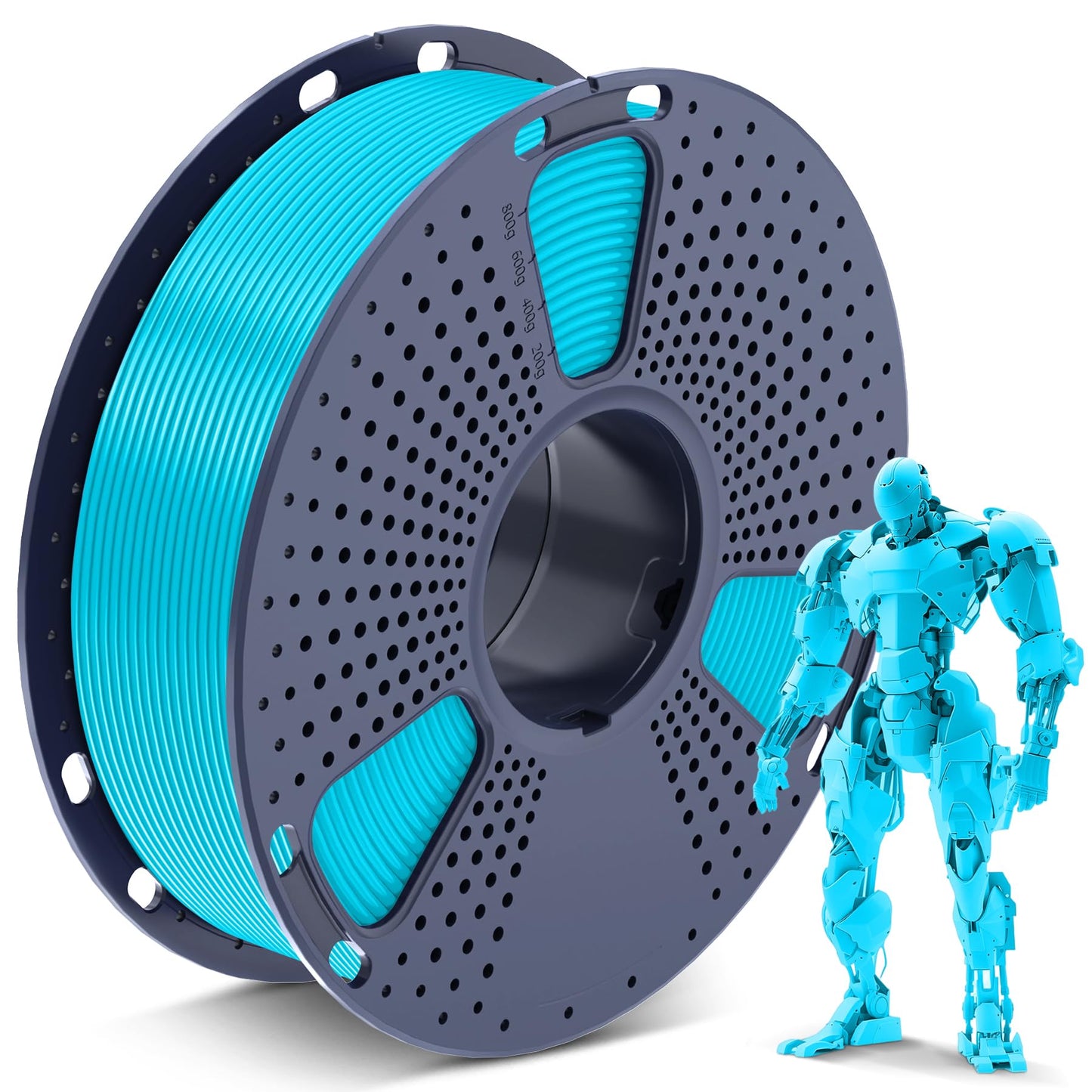 SUNLU PLA 3D Printer Filament PLA Filament 1.75mm, Neatly Wound 3D Printing Filament 1.75mm, Dimensional Accuracy +/- 0.02 mm, Fit Most FDM 3D Printers, 1kg Spool (2.2lbs), Black