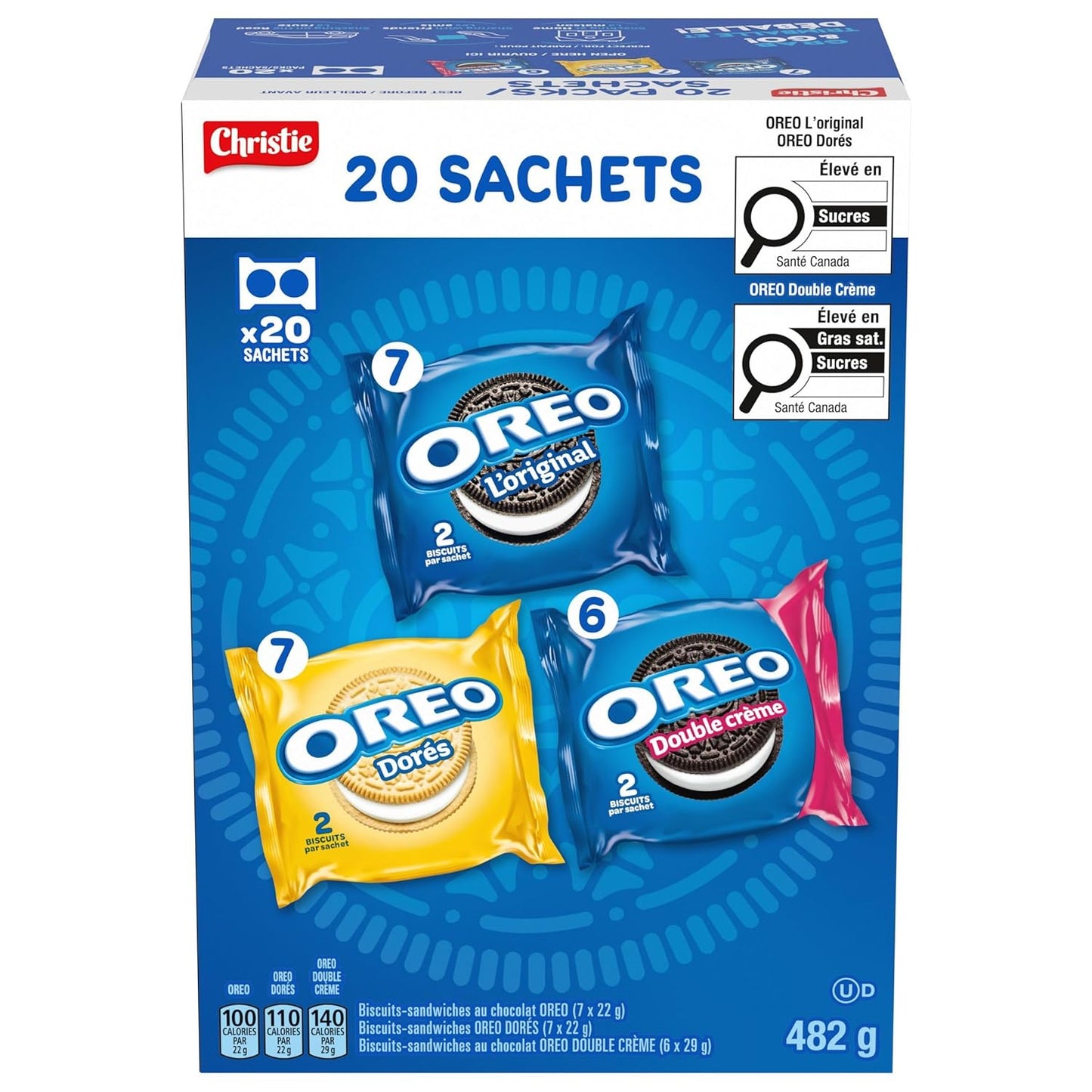 Oreo Sandwich Cookies, Variety Snack Packs, 482G