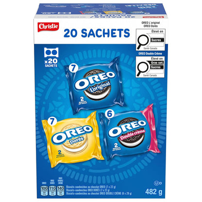 Oreo Sandwich Cookies, Variety Snack Packs, 482G