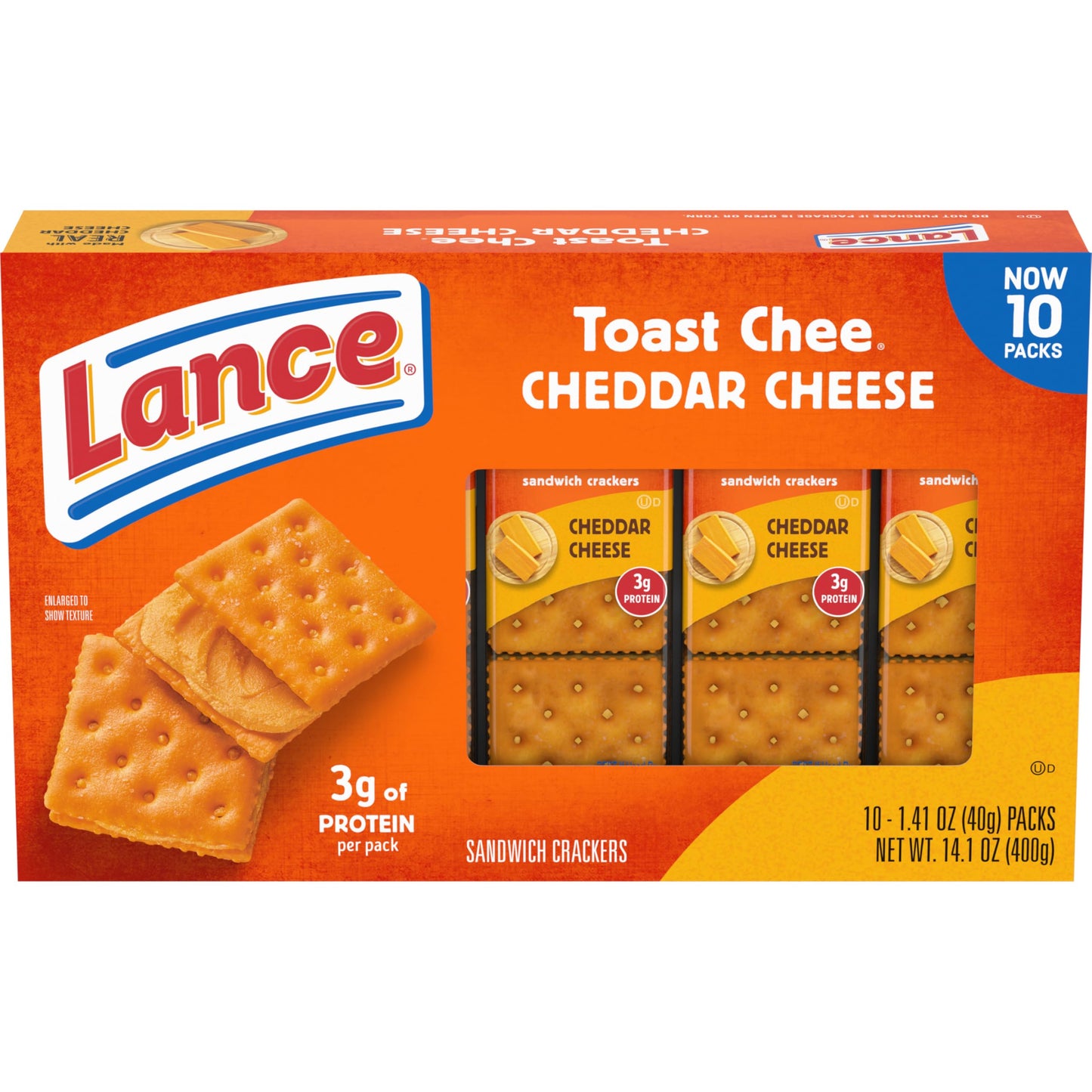 Lance Sandwich Crackers, Variety Pack, 3 Flavors, 20 Individually Wrapped Packs, 6 Sandwiches Each
