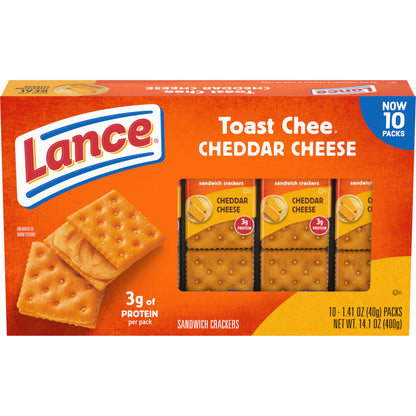 Lance Sandwich Crackers, Variety Pack, 3 Flavors, 20 Individually Wrapped Packs, 6 Sandwiches Each