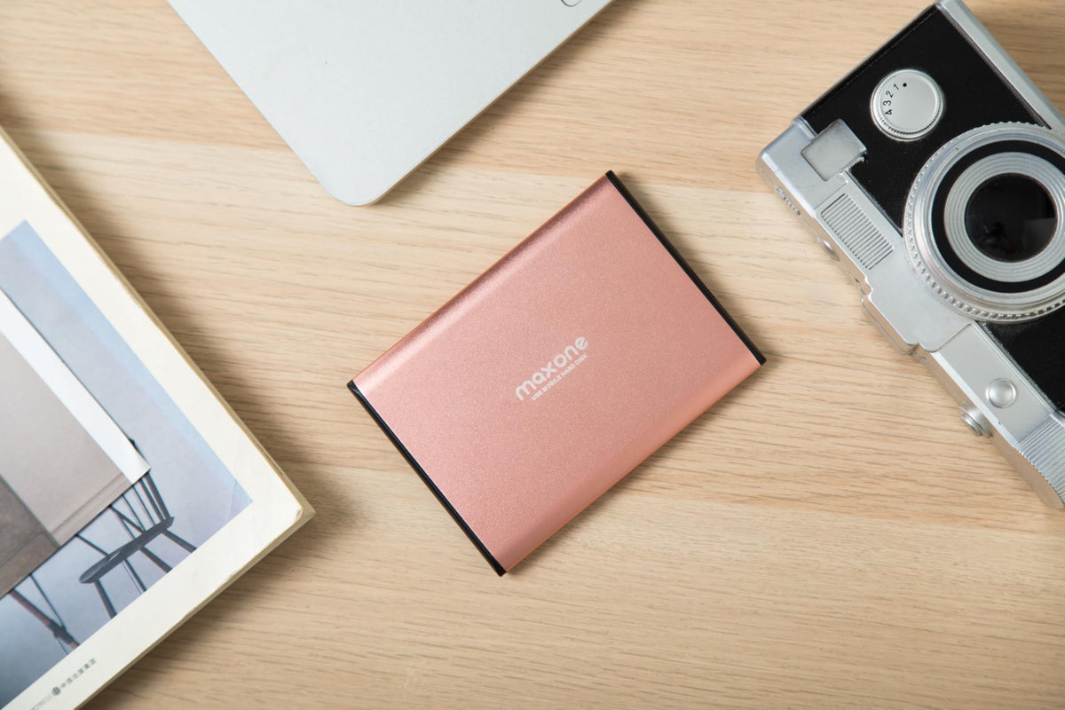 Maxone 500GB Ultra Slim Portable External Hard Drive HDD USB 3.0 Compatible with PC, Laptop, Charcoal Grey
